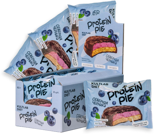 КУЛЬТЛАБ печенье протеиновое северная черника без сахара 60г/8